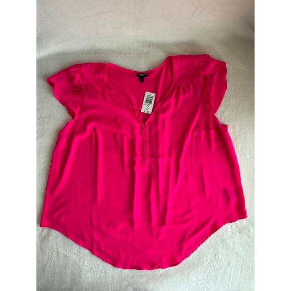 NWT Torrid 2X Hook & Eye Blouse Pink Blouse Flowy Business Casual Feminine Fairy - Picture 12 of 12
